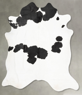 Black and White XX-Large Brazilian Cowhide Rug 7'6"H x 6'11"W #B30182 by Hudson Hides
