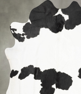 Black and White XX-Large Brazilian Cowhide Rug 7'6"H x 6'11"W #B30182 by Hudson Hides