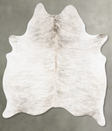 Grey Brindle X-Large Brazilian Cowhide Rug 7'3"H x 6'0"W #B30184 by Hudson Hides
