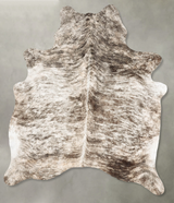 Light Brindle Large Brazilian Cowhide Rug 7'0"H x 5'8"W #B30186 by Hudson Hides