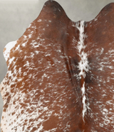Salt and Pepper Brown Medium Brazilian Cowhide Rug 5'2"H x 4'7"W #B30189 by Hudson Hides