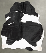 Black and White Medium Brazilian Cowhide Rug 5'10"H x 4'9"W #B30190 by Hudson Hides