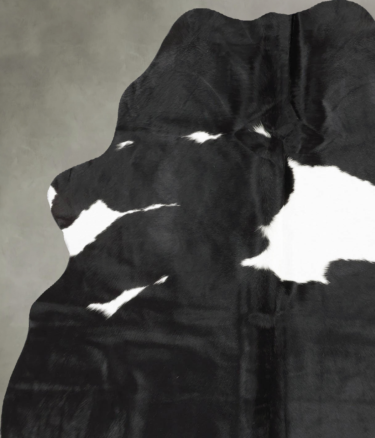 Black and White Medium Brazilian Cowhide Rug 5'10"H x 4'9"W #B30190 by Hudson Hides