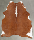 Brown and White Regular Medium Brazilian Cowhide Rug 5'6"H x 4'4"W #B30191 by Hudson Hides