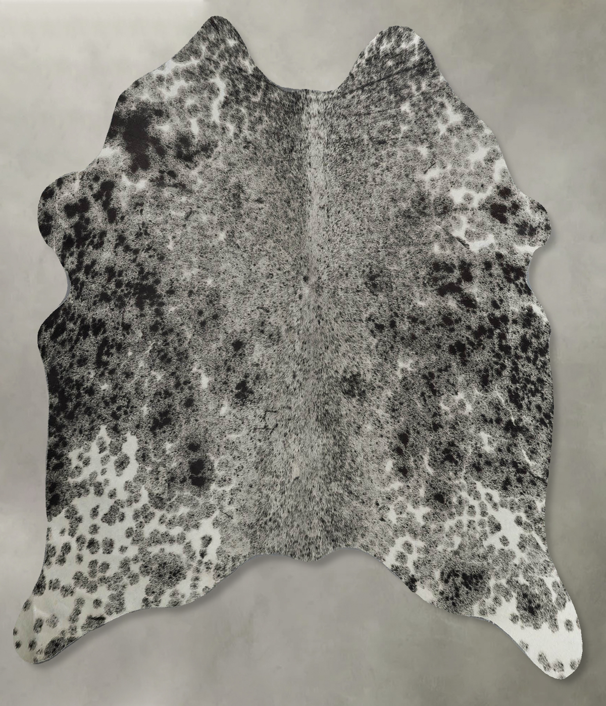 Salt and Pepper Black Cowhide Rug #B30194