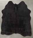 Solid Black Medium Brazilian Cowhide Rug 4'4"H x 4'0"W #B30195 by Hudson Hides