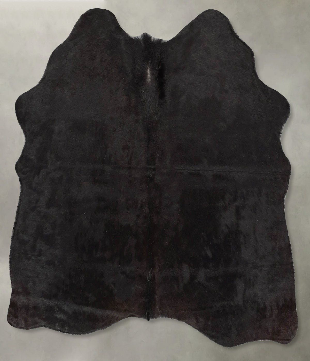 Solid Black Cowhide Rug #B30195