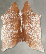 Salt and Pepper Brown Medium Brazilian Cowhide Rug 5'1"H x 5'1"W #B30196 by Hudson Hides