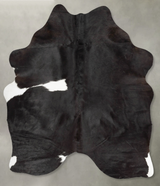 Black and White Medium Brazilian Cowhide Rug 5'11"H x 4'7"W #B30197 by Hudson Hides