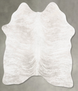 Light Grey Medium Brazilian Cowhide Rug 4'9"H x 4'3"W #B30198 by Hudson Hides
