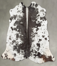 Chocolate and White Medium Brazilian Cowhide Rug 5'1"H x 5'6"W #B30199 by Hudson Hides