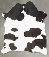 Black and White Medium Brazilian Cowhide Rug 5'6"H x 4'3"W #B30201 by Hudson Hides