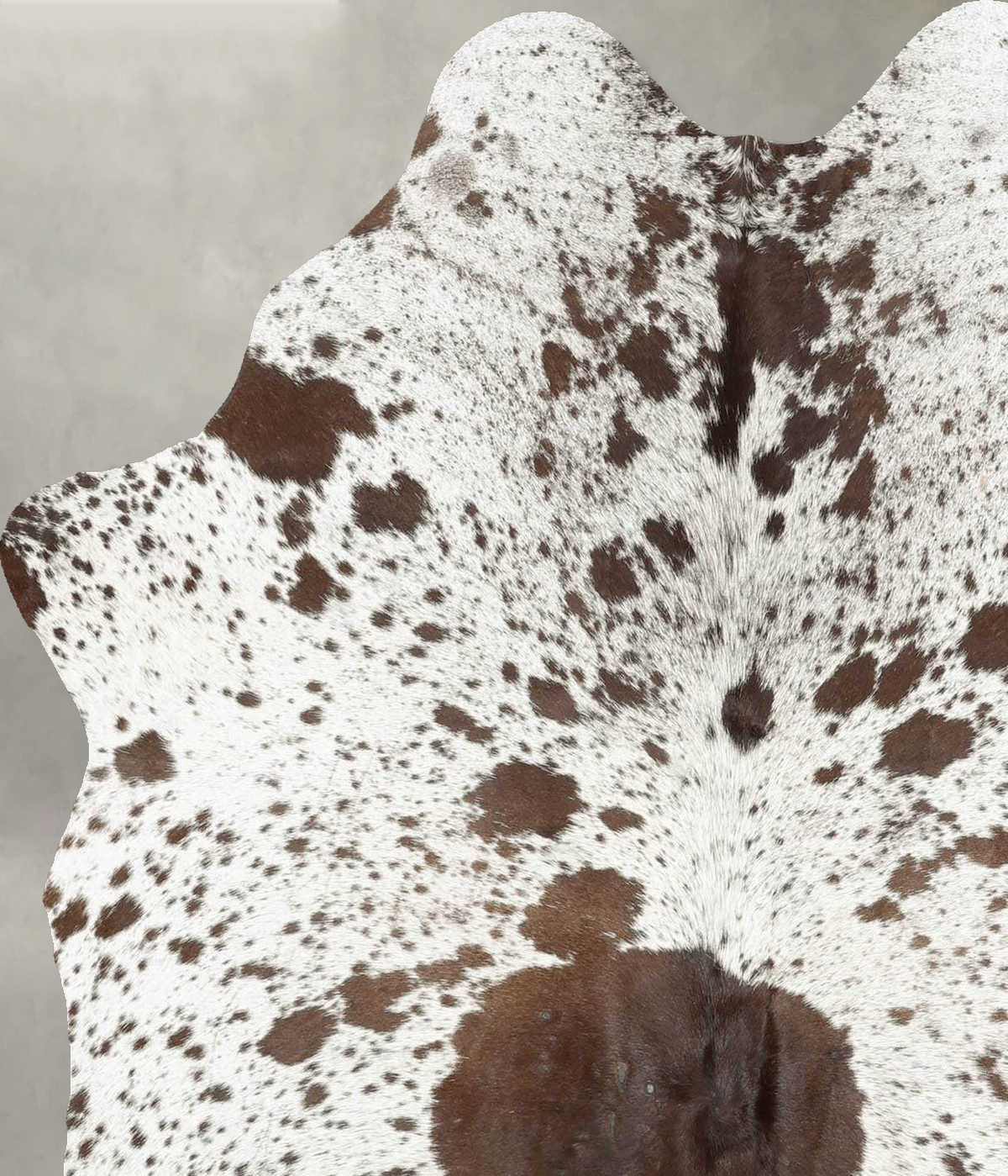 Salt and Pepper Brown Medium Brazilian Cowhide Rug 5'6"H x 4'9"W #B30206 by Hudson Hides
