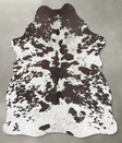 Chocolate and White Medium Brazilian Cowhide Rug 6'1"H x 4'4"W #B30209 by Hudson Hides