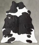 Black and White Medium Brazilian Cowhide Rug 5'11"H x 4'11"W #B30211 by Hudson Hides