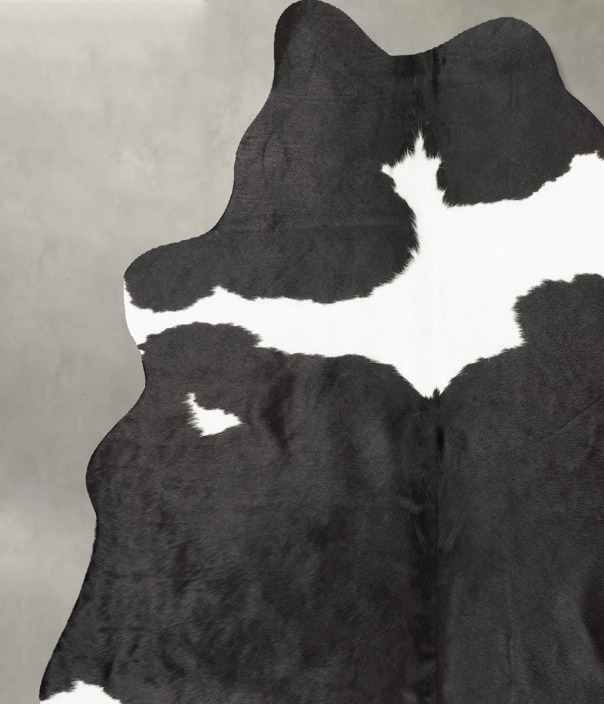 Black and White Medium Brazilian Cowhide Rug 5'11"H x 4'11"W #B30211 by Hudson Hides