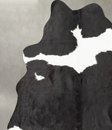 Black and White Medium Brazilian Cowhide Rug 5'11"H x 4'11"W #B30211 by Hudson Hides