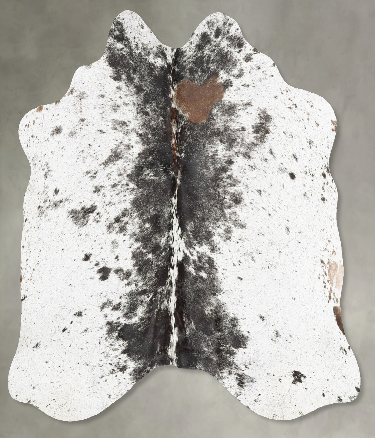 Salt and Pepper Black Cowhide Rug #B30216