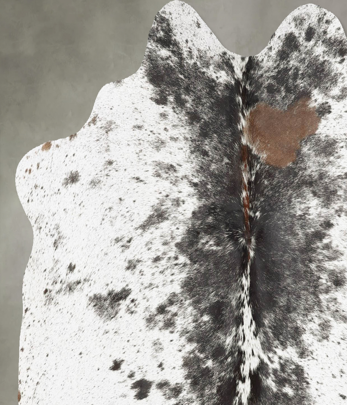 Salt and Pepper Black Cowhide Rug #B30216