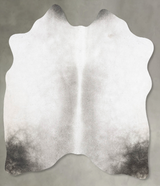 Light Grey Medium Brazilian Cowhide Rug 4'11"H x 4'5"W #B30218 by Hudson Hides