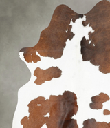 Chocolate and White Medium Brazilian Cowhide Rug 5'9"H x 4'10"W #B30219 by Hudson Hides