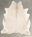 Champagne Large Brazilian Cowhide Rug 6'7"H x 5'4"W #B30240 by Hudson Hides