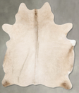 Champagne Large Brazilian Cowhide Rug 6'7"H x 5'8"W #B30241 by Hudson Hides