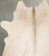 Champagne Large Brazilian Cowhide Rug 6'7"H x 5'8"W #B30241 by Hudson Hides