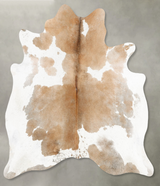 Light Caramel Large Brazilian Cowhide Rug 6'3"H x 5'9"W #B30248 by Hudson Hides