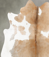 Light Caramel Large Brazilian Cowhide Rug 6'3"H x 5'9"W #B30248 by Hudson Hides