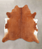 Solid Brown X-Large Brazilian Cowhide Rug 7'3