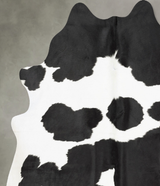 Black and White Large Brazilian Cowhide Rug 6'7"H x 6'0"W #B30250 by Hudson Hides
