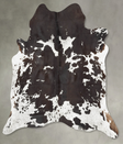 Chocolate and White X-Large Brazilian Cowhide Rug 7'0"H x 6'6"W #B30252 by Hudson Hides