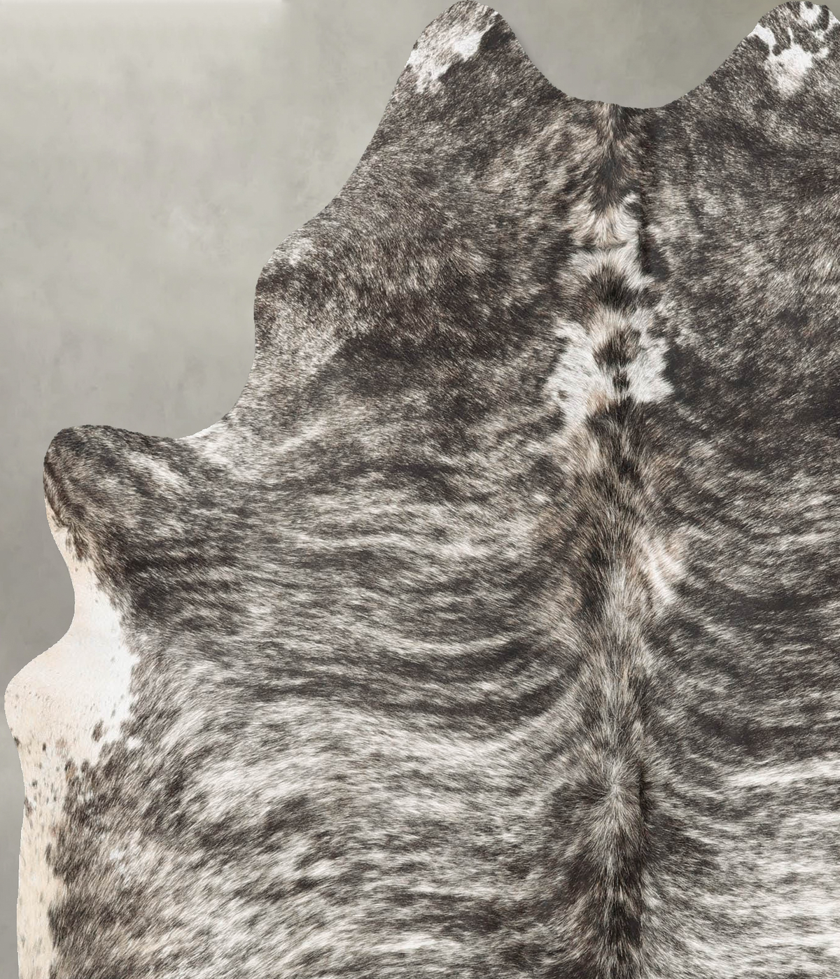 Grey Brindle Large Brazilian Cowhide Rug 6'5"H x 5'4"W #B30255 by Hudson Hides