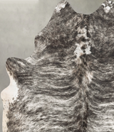 Grey Brindle Large Brazilian Cowhide Rug 6'5"H x 5'4"W #B30255 by Hudson Hides