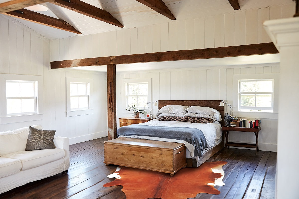 Solid Brown Cowhide Rug #B3025