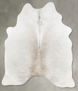 Grey with Beige Large Brazilian Cowhide Rug 6'6"H x 5'1"W #B30260 by Hudson Hides