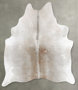 Grey with Beige X-Large Brazilian Cowhide Rug 7'1"H x 5'11"W #B30261 by Hudson Hides