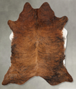 Medium Brindle X-Large Brazilian Cowhide Rug 7'1"H x 6'2"W #B30263 by Hudson Hides