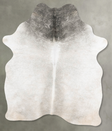 Grey with Beige Large Brazilian Cowhide Rug 6'8"H x 5'1"W #B30267 by Hudson Hides