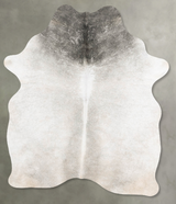 Grey with Beige Large Brazilian Cowhide Rug 6'8"H x 5'1"W #B30267 by Hudson Hides