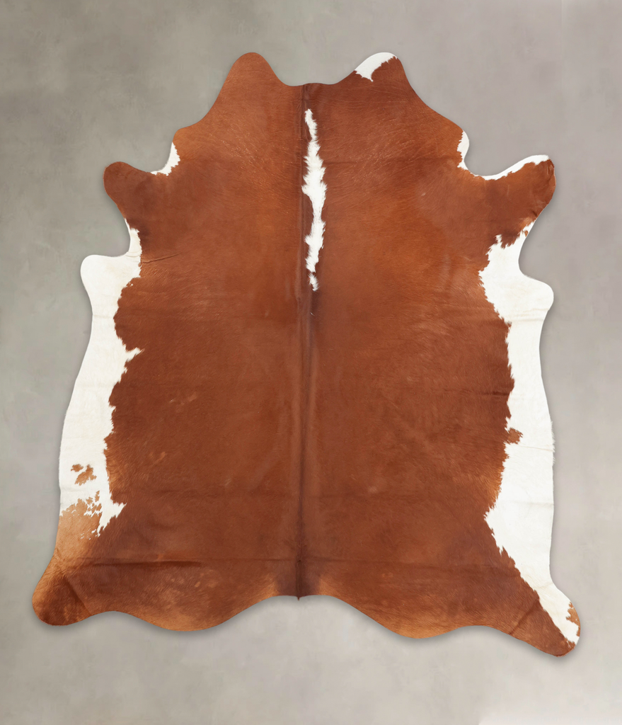 Hereford XX-Large Brazilian Cowhide Rug 8'4"H x 7'5"W #B3027 by Hudson Hides