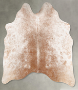 Light Caramel Medium Brazilian Cowhide Rug 4'9"H x 4'9"W #B30271 by Hudson Hides