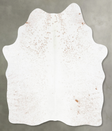 Salt and Pepper Brown Medium Brazilian Cowhide Rug 5'2"H x 4'9"W #B30273 by Hudson Hides