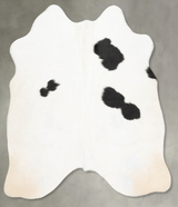 Black and White Medium Brazilian Cowhide Rug 4'6"H x 4'6"W #B30276 by Hudson Hides