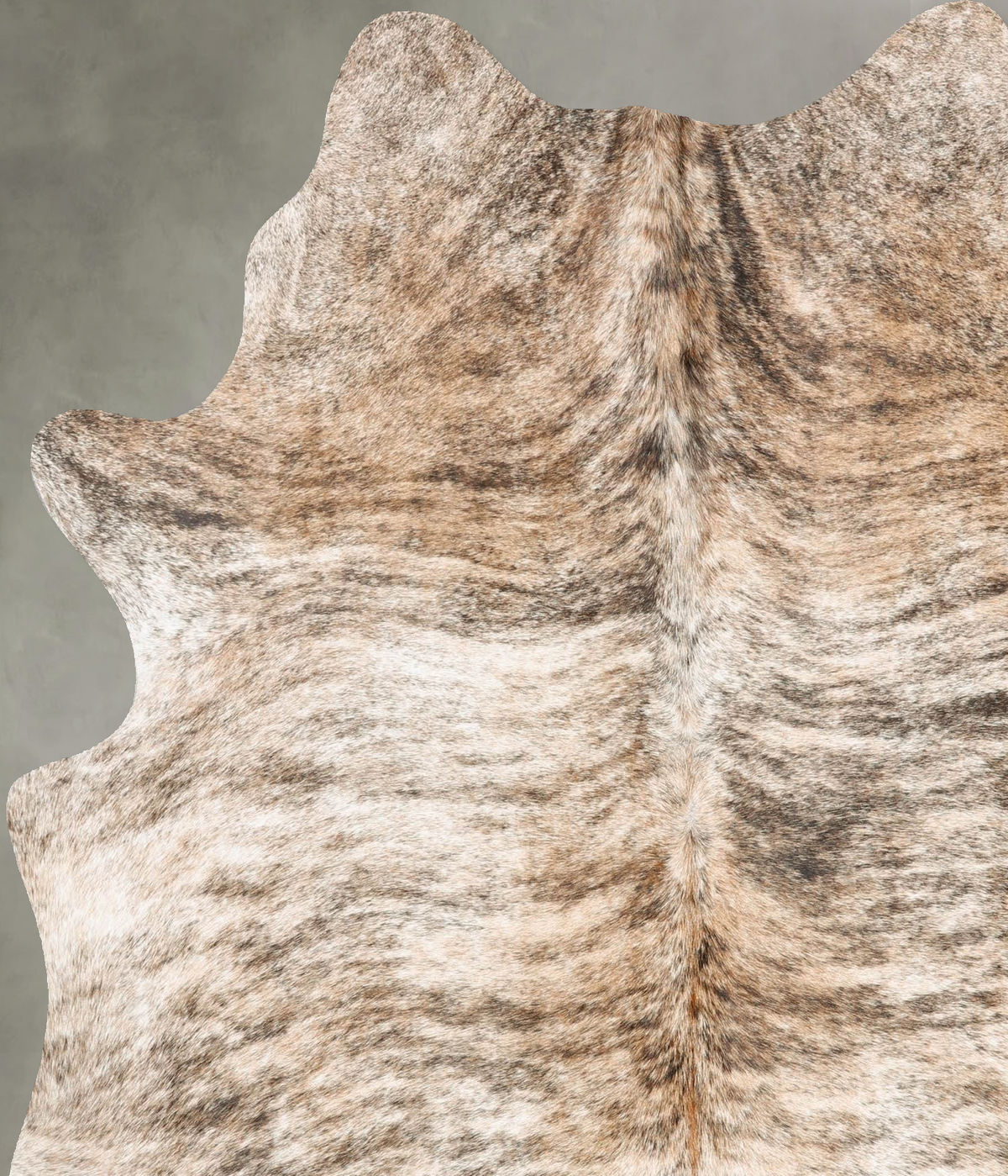 Light Brindle Large Brazilian Cowhide Rug 6'11"H x 5'10"W #B30279 by Hudson Hides