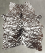 Grey Brindle Large Brazilian Cowhide Rug 6'9"H x 4'9"W #B30281 by Hudson Hides