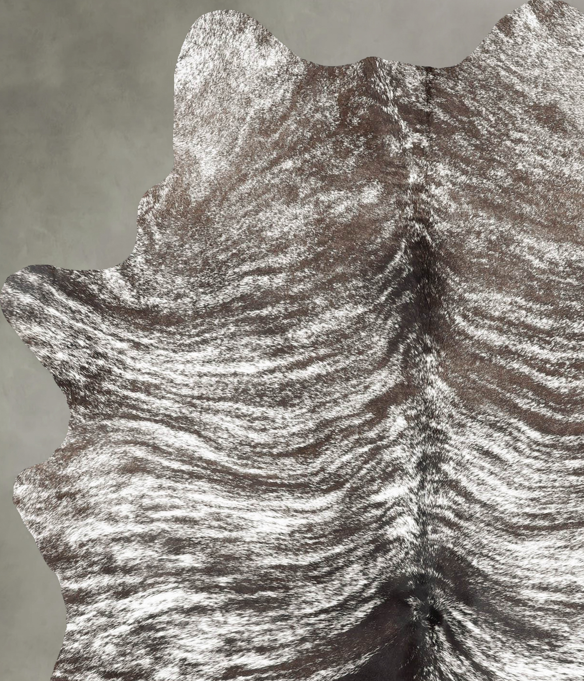 Grey Brindle Large Brazilian Cowhide Rug 6'9"H x 4'9"W #B30281 by Hudson Hides