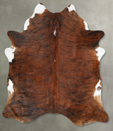 Medium Brindle XX-Large Brazilian Cowhide Rug 7'11"H x 6'7"W #B30283 by Hudson Hides
