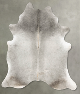 Medium Grey XX-Large Brazilian Cowhide Rug 7'11"H x 6'8"W #B30284 by Hudson Hides
